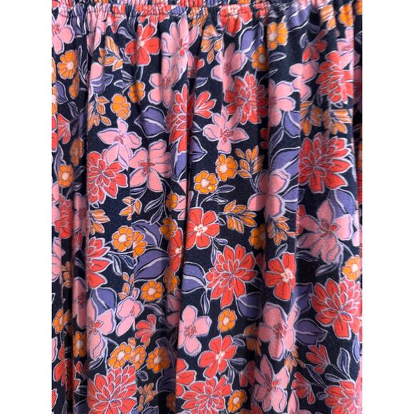 Draper James Midi Floral Elastic Waist Skirt Flowy Swingy size Large - Picture 5 of 7